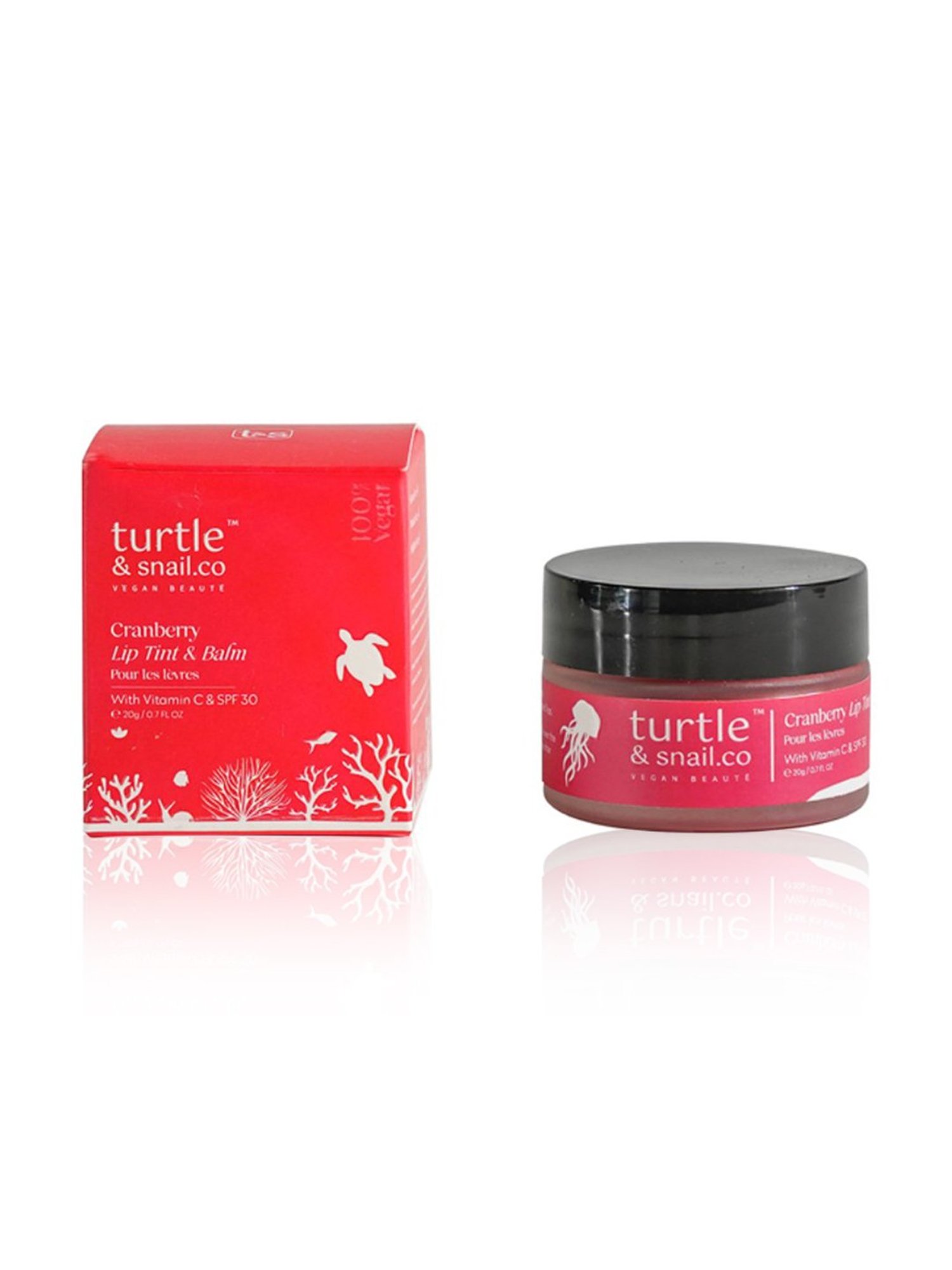 Turtle & Snail.Co Cranberry Lip Tint & Balm with Vitamin C & SPF 30 - 20 gm