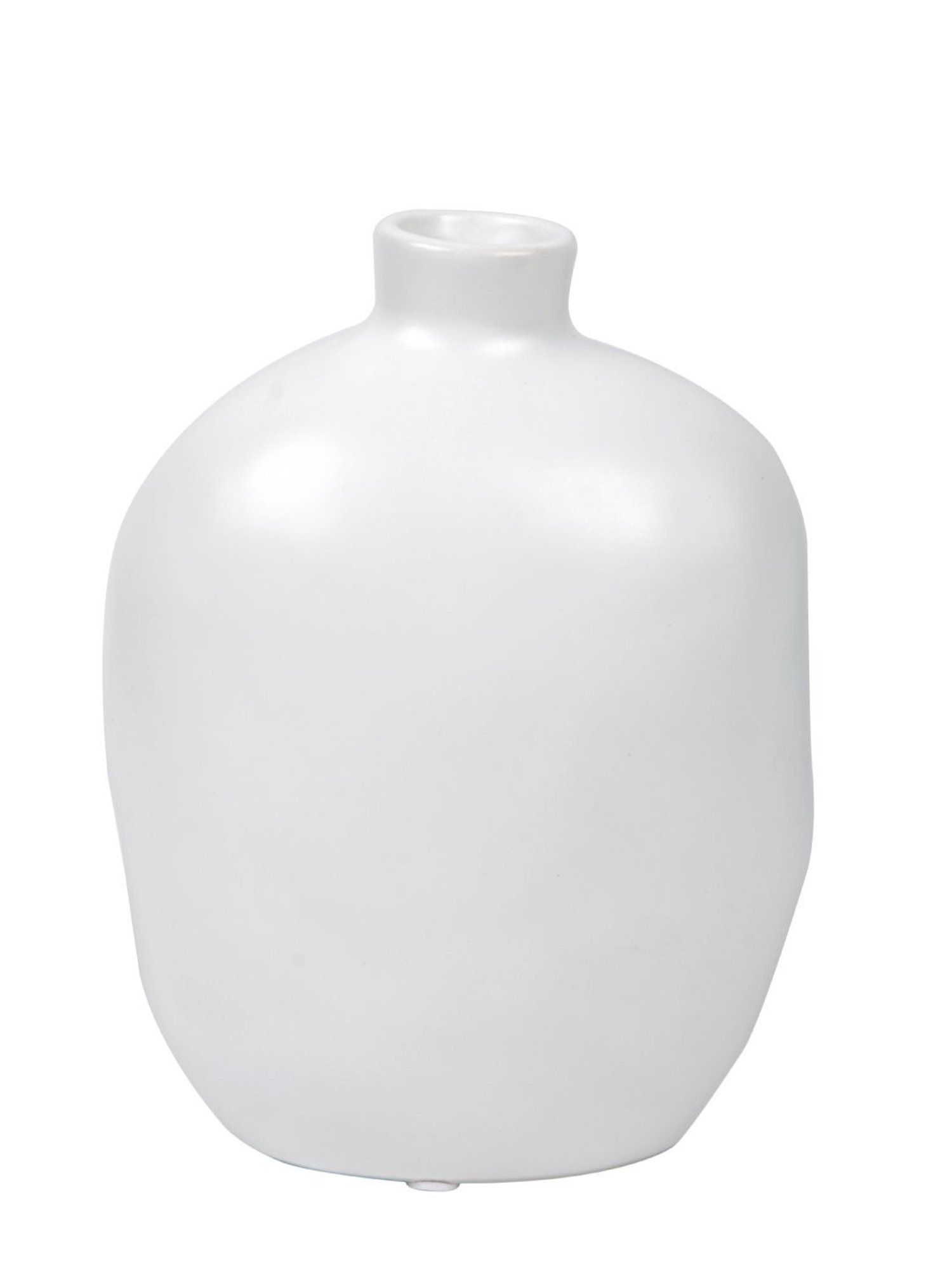 Tayhaa White Ceramic Face Shape Vase