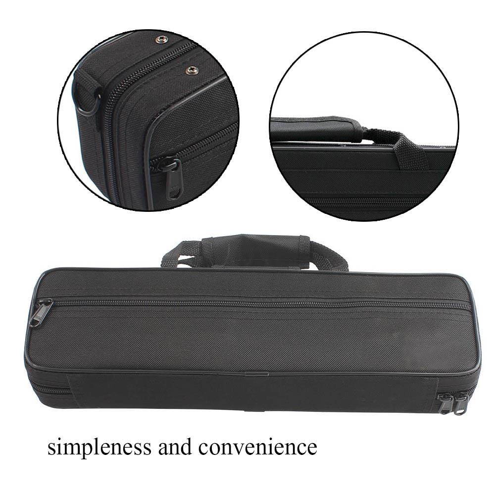 New High Quality Oxford Cloth Flute Case W/ Shoulder Strap Black