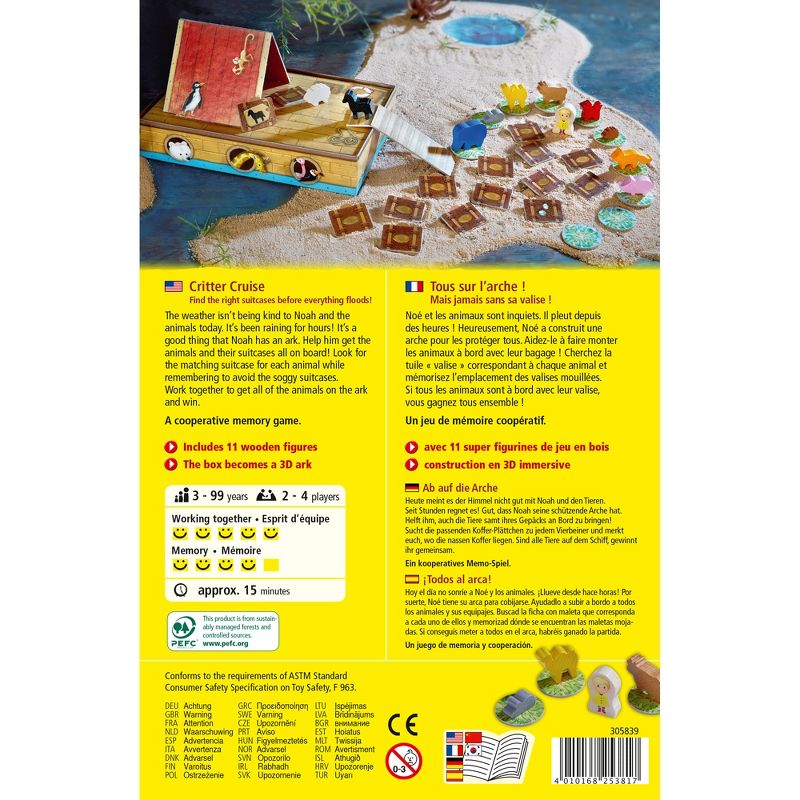HABA Critter Cruise Cooperative Noah's Ark Memory Game (Made in Germany)