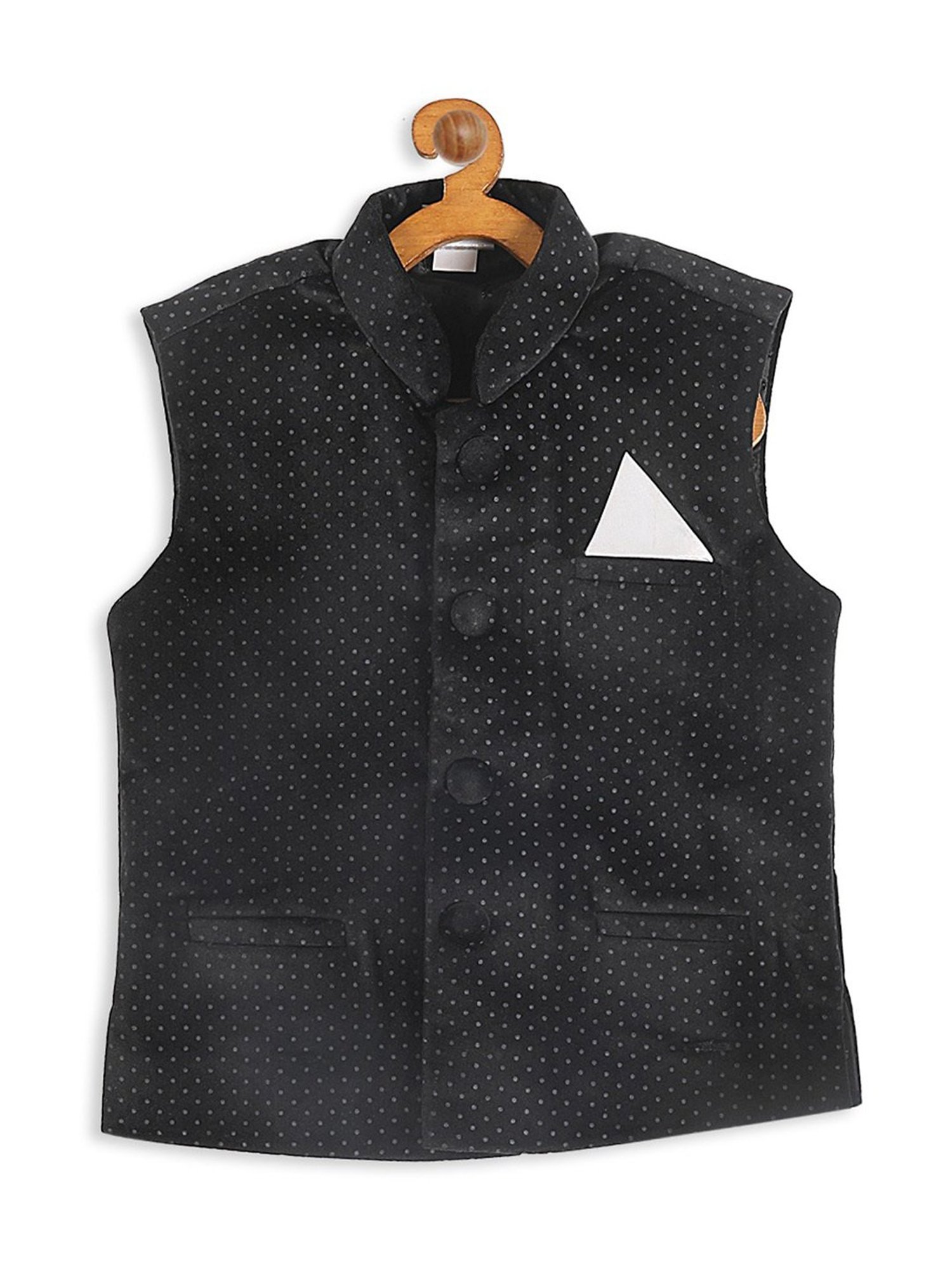 VASTRAMAY SISHU Black Printed Nehru Jacket
