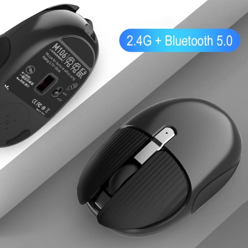Rechargeable Wireless Bluetooth 2.4GHz Mute Mouse Home Office Computer Supply