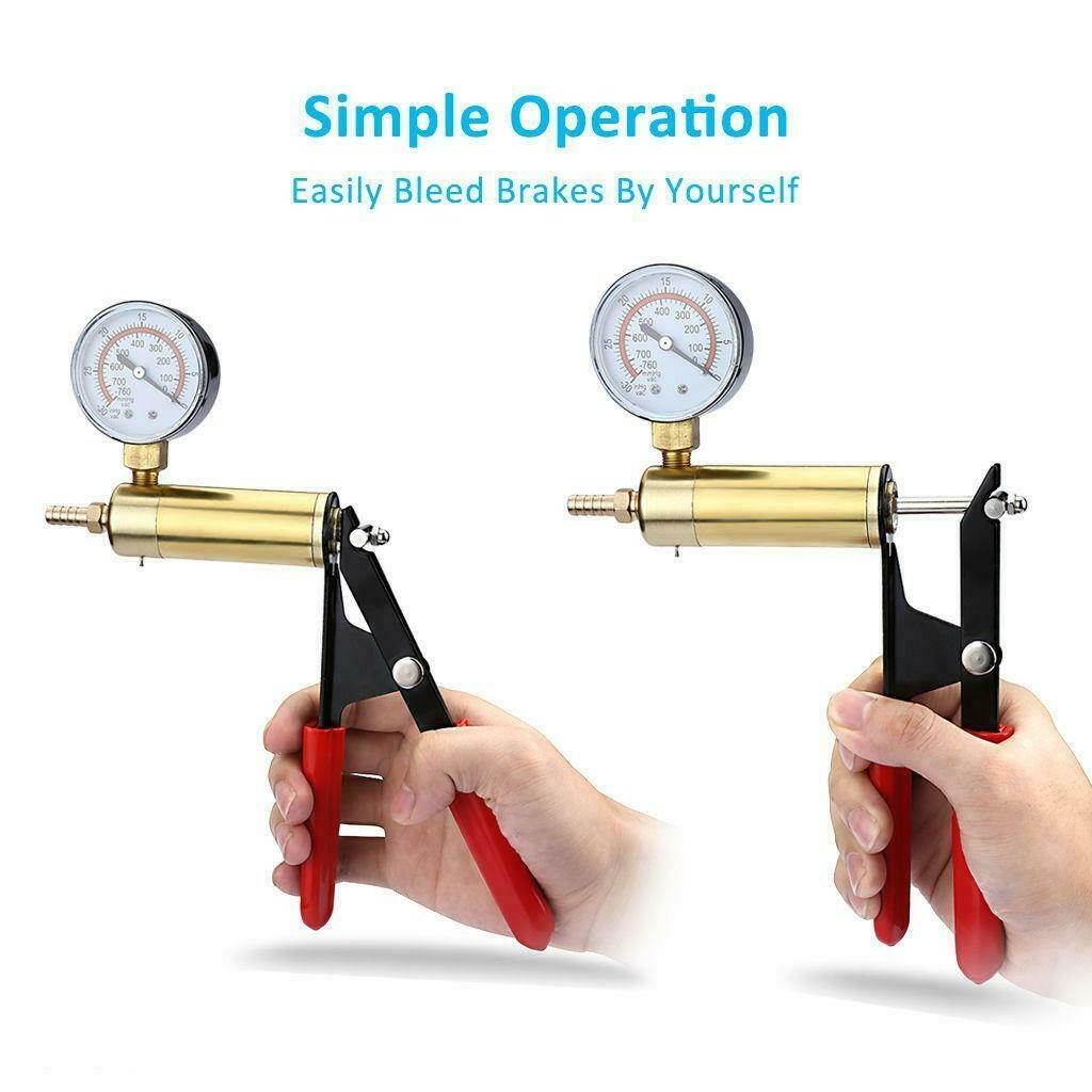 Hand Held Vacuum Pressure Pump Tester Set Brake Fluid Bleeder Bleeding Kit + Box