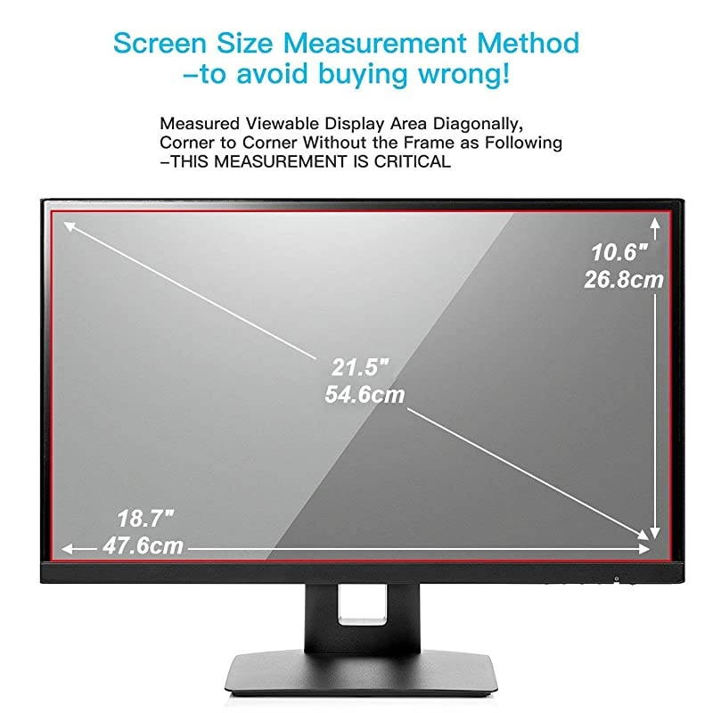 Inch Monitor Screen Protector Blue Light Filter Eye Protection Blue Light Blocking Anti Glare Screen Protector with 169 Aspect Ratio Screen476x268 mm for Widescreen Desktop Monitor