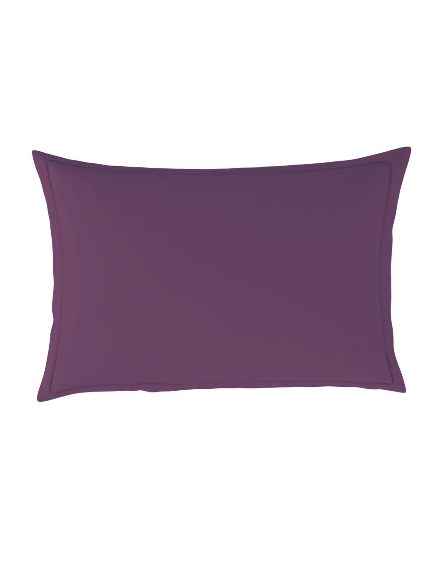 Welspun Restora Solid Dark Violet 150 TC Cotton Single Bed Sheet with 1 Pillow Cover