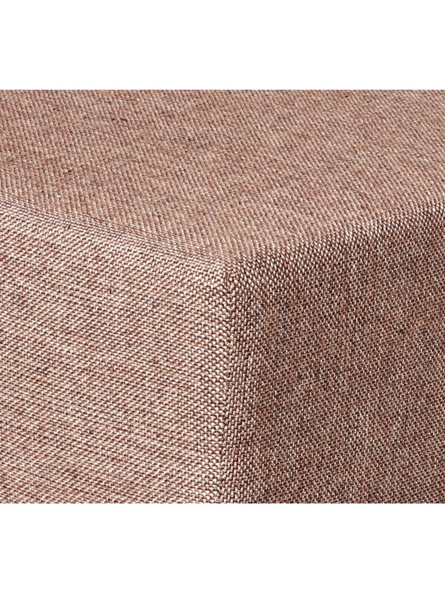 Ikiriya Iris Solid Beige Wood Ottoman