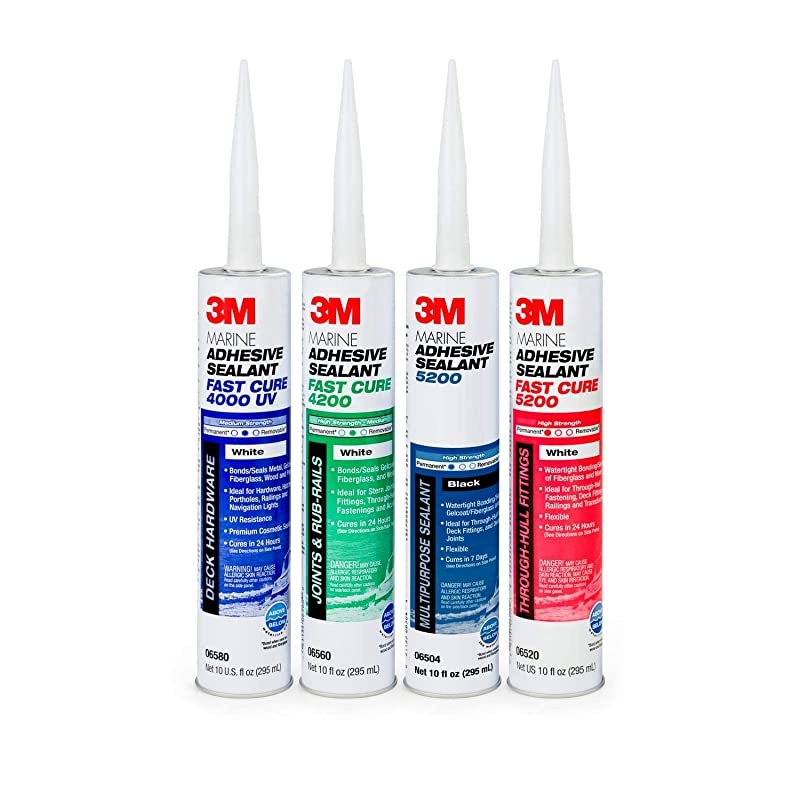 Marine Adhesive Sealant 4000 UV, PN06580, White, 295 mL Cartridge
