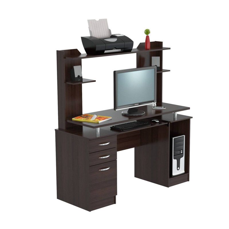 Computer Work Center with Hutch Espresso - Inval