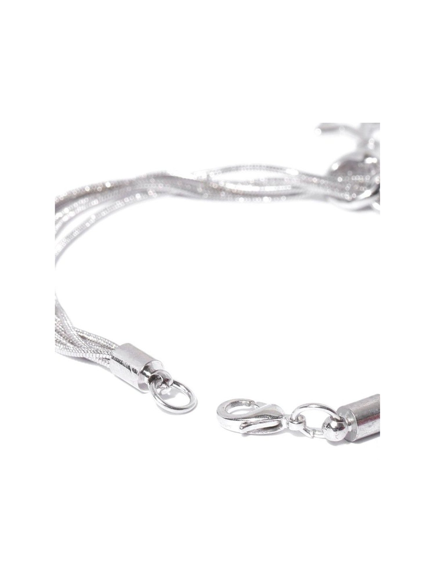 YouBella Women Silver-Plated Multistrand Charms Bracelet