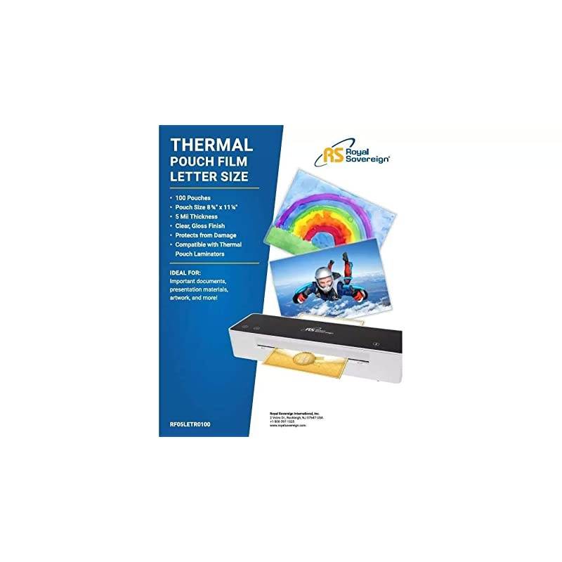 5 Mil 1000Count Thermal Laminating Pouches Letter Size 9 x 115 Clear Gloss 1000 Pouches RF05LETR1000
