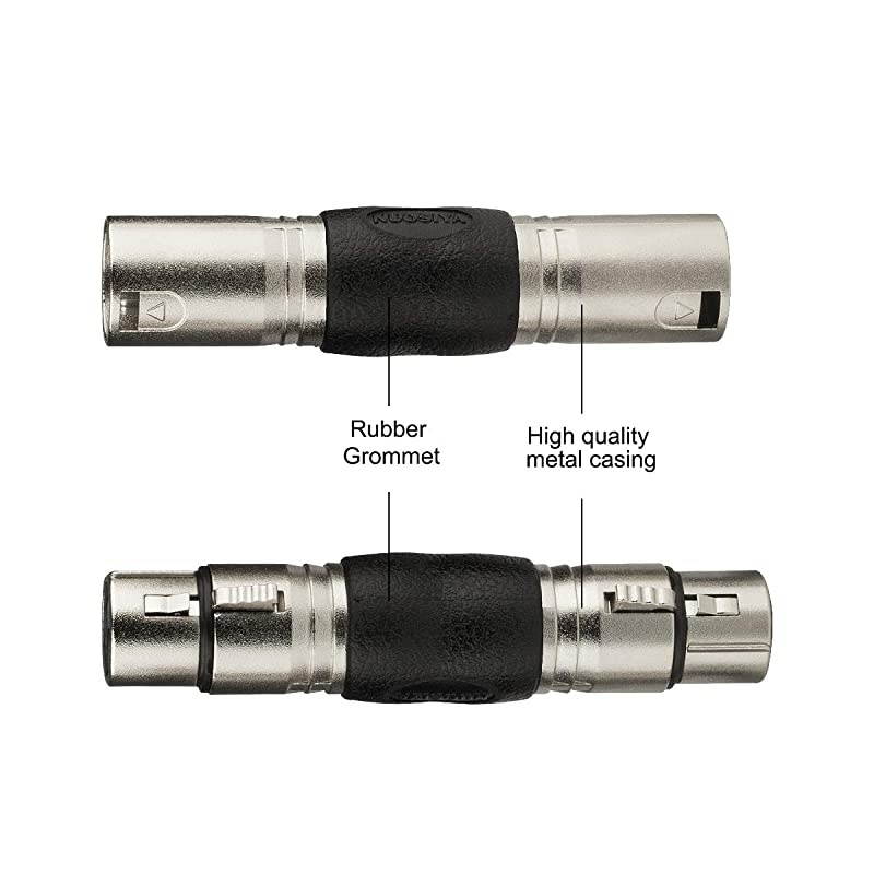 XLR to 1/4,  TRS 6.35mm 1/4" to XLR Cable, Stereo Connector for Professional Microphones XLR Adapter, Music Workbench Jumpers and Audio Devices (2pack)