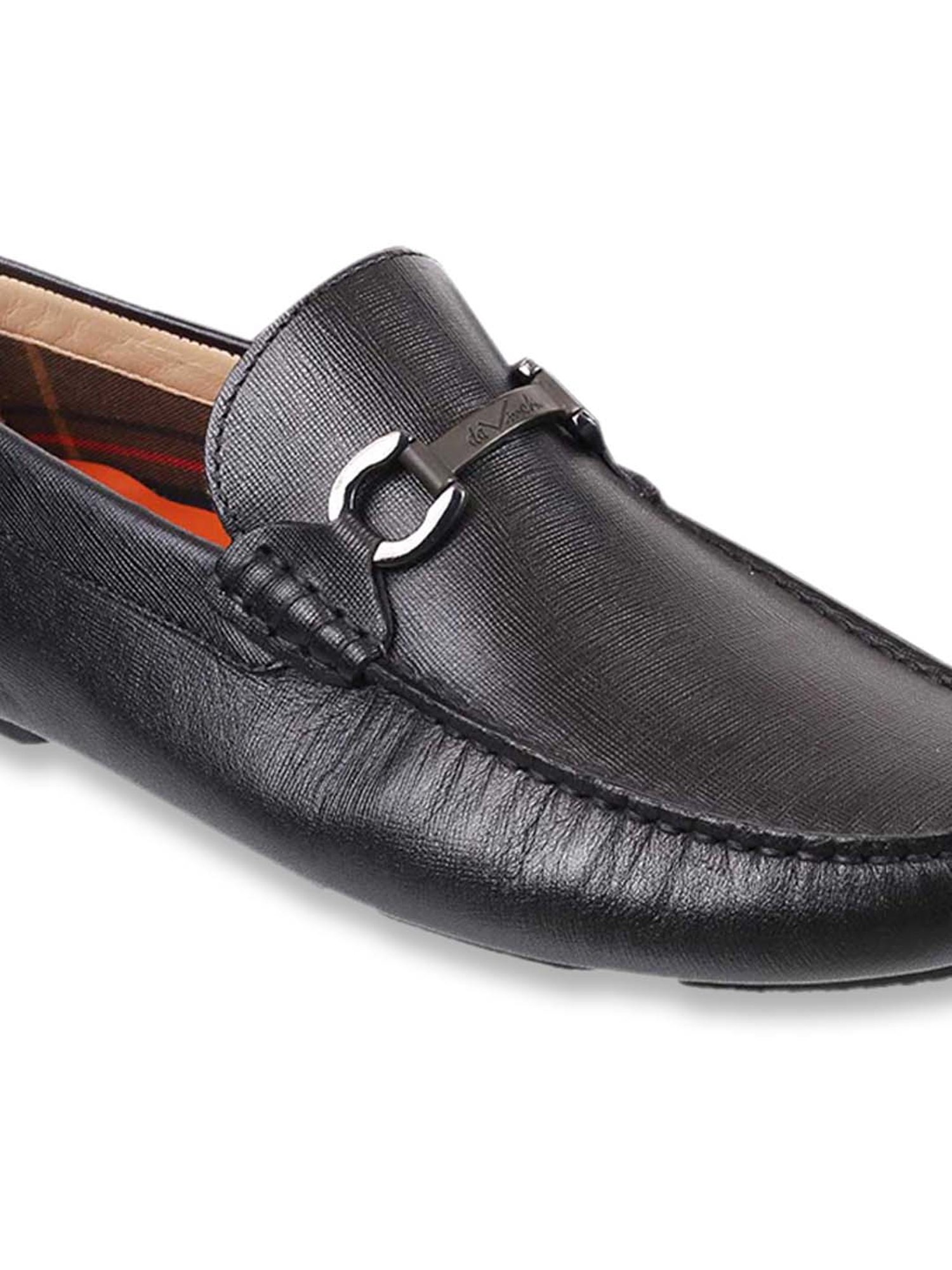 Da Vinchi by Metro Men's Black Casual Loafers