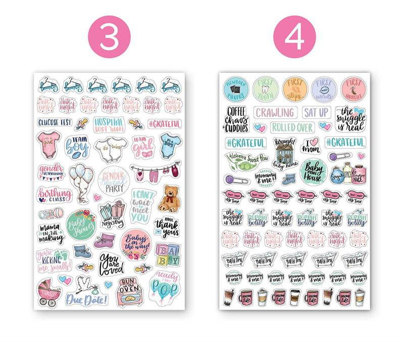 bloom daily planners New Pregnancy & Baby's First Year Planner Sticker Pack - 350 Stickers!