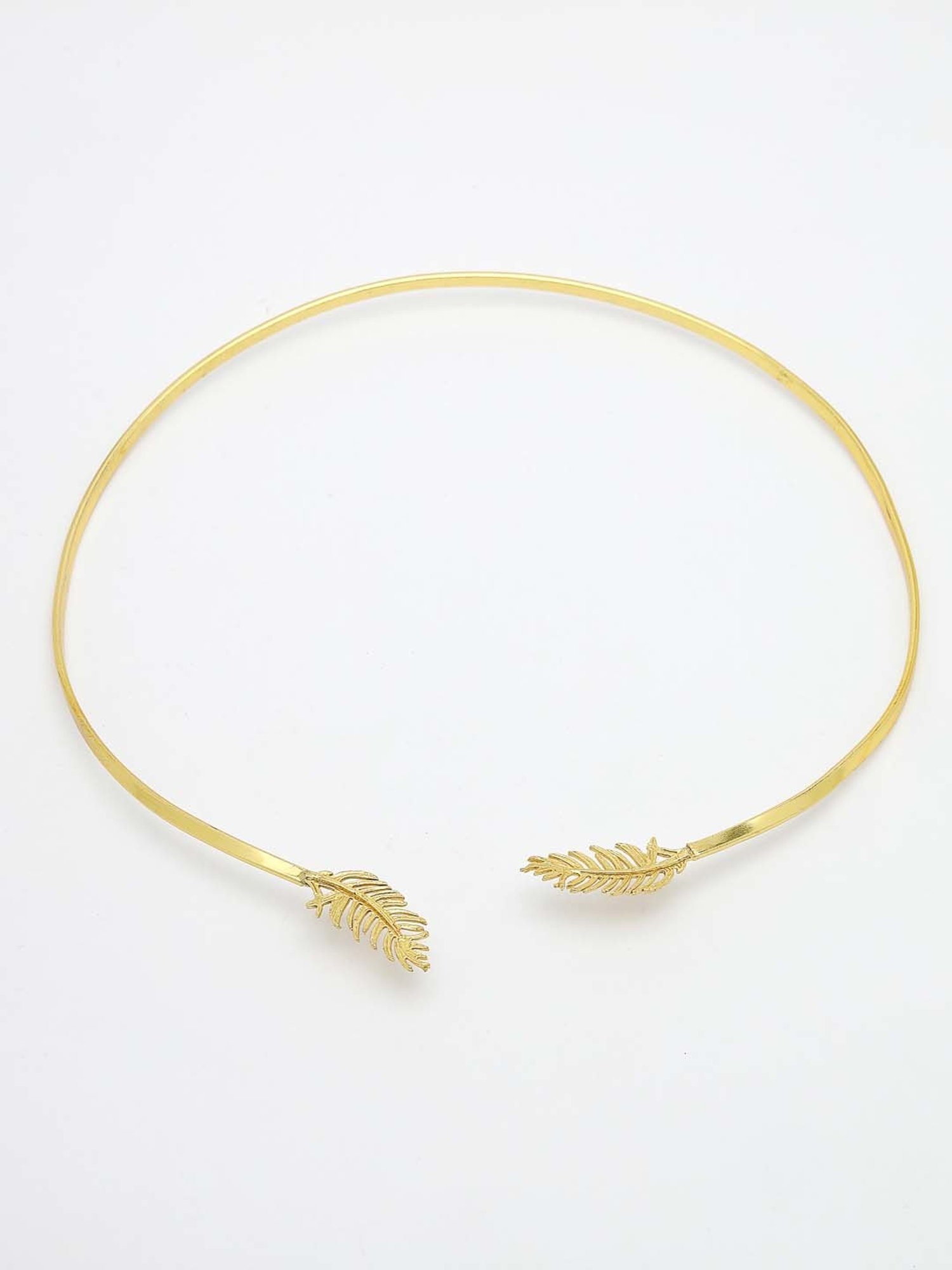 NVR Gold-plated Circular Choker Necklace for Women