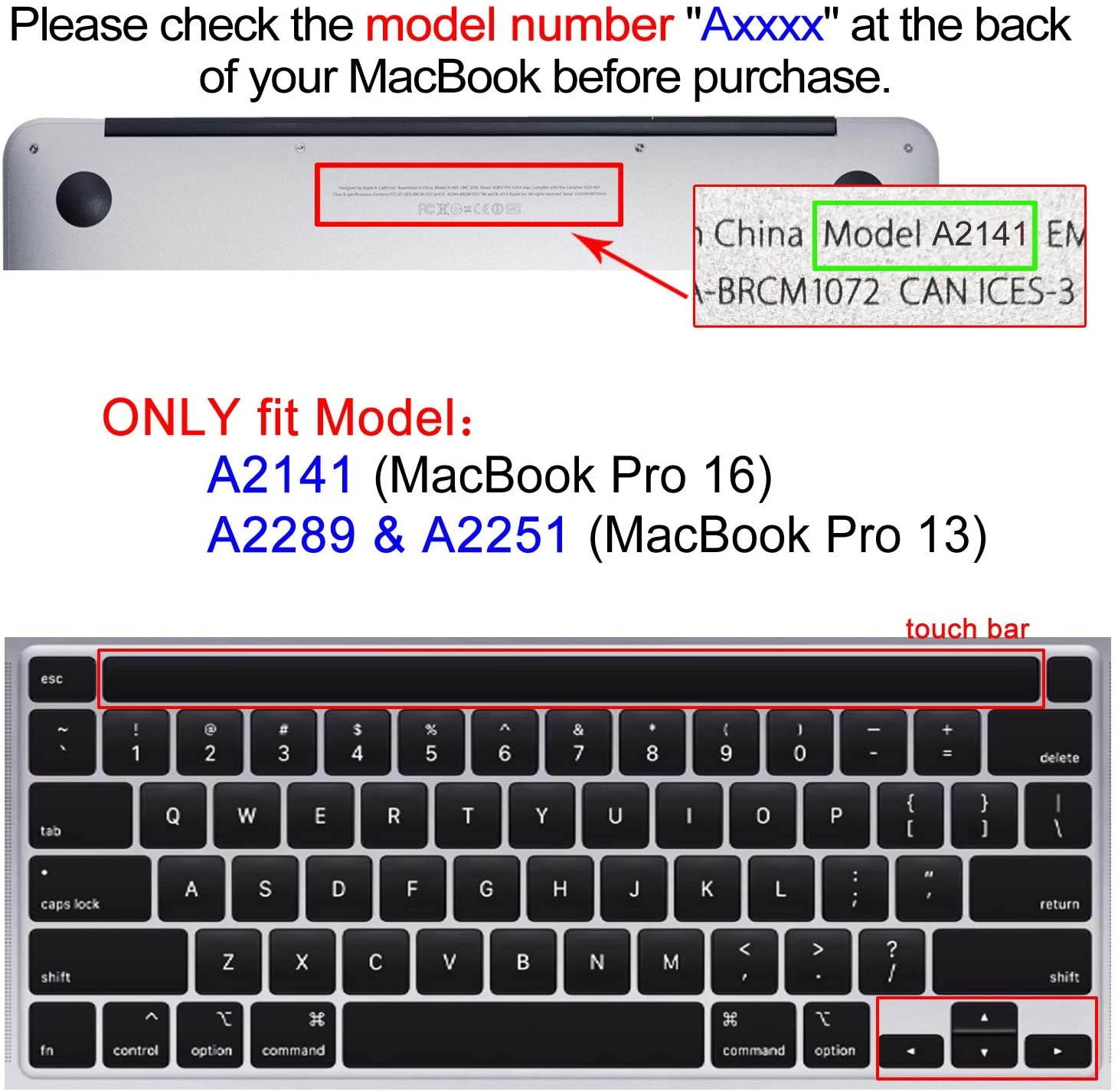 SANFORIN Silicone Keyboard Cover Skin for 2019 MacBook Pro 16 inch A2141 with Touch Bar & Touch ID/2020 MacBook Pro 13"(A2289/A2251) with Magic Keyboard, Big Letter and Flower Design, Flamingo