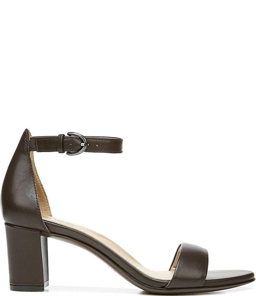 Naturalizer Vera True Colors Leather Ankle Strap Block Heel Dress Sandals