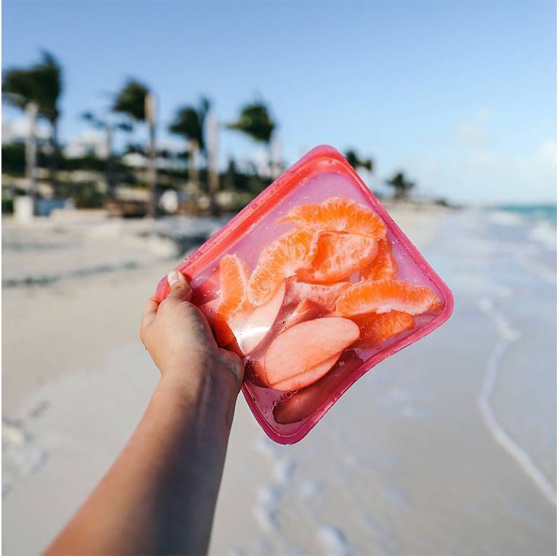 stasher Reusable Food Storage Sandwich Bag - Raspberry