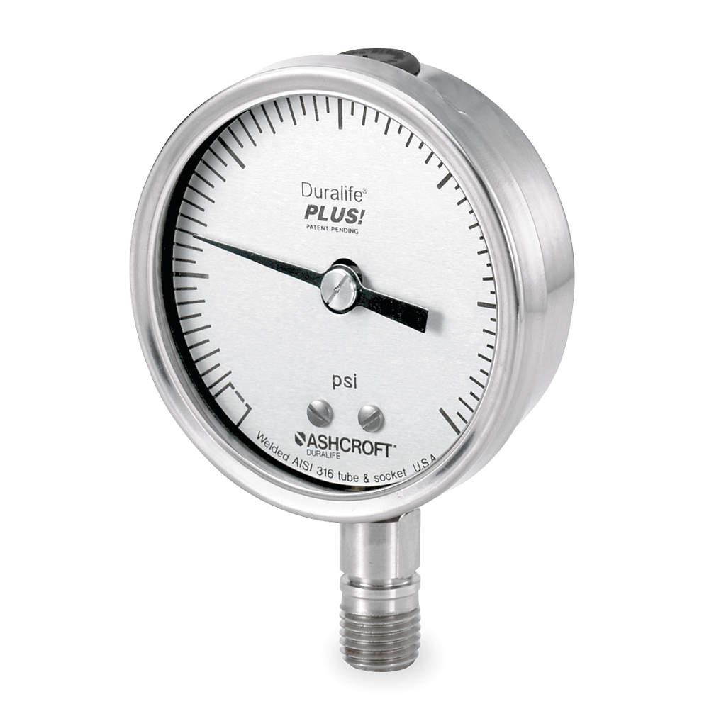 ASHCROFT 351009SW02LXLL 3000# Pressure Gauge,0 to 3000 psi,3-1/2In
