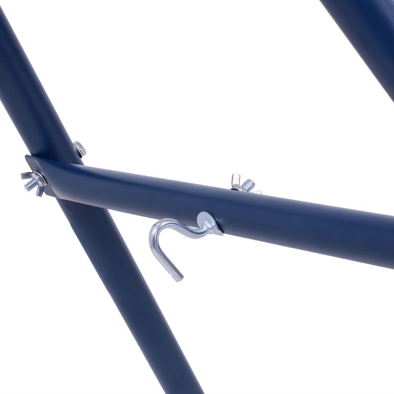 Sunnydaze Universal Multi-Use Heavy-Duty Steel 2-Person Hammock Stand for 9' to 14' Hammocks - 550 lb Weight Capacity - Blue