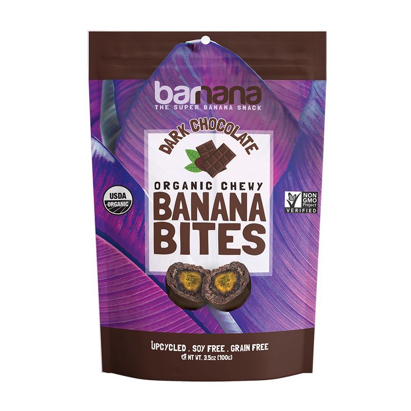 Barnana Organic Dark Chocolate Chewy Banana Bites - 3.5oz