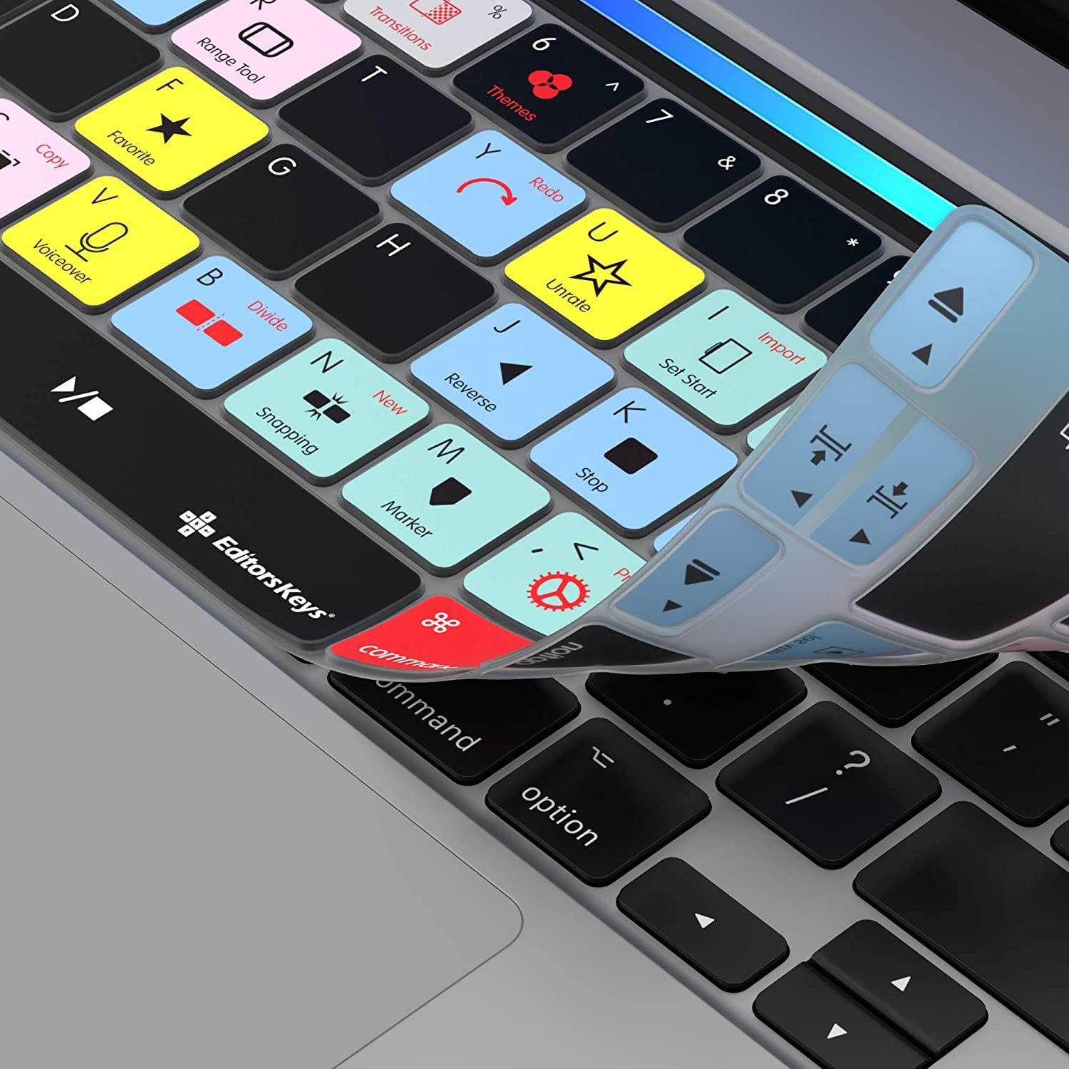 iMovie Keyboard Cover for 13" & 16" MacBook Pro 2020+ | Genuine Shortcut Cover by Editors Keys | Will not fit Other MacBook Models