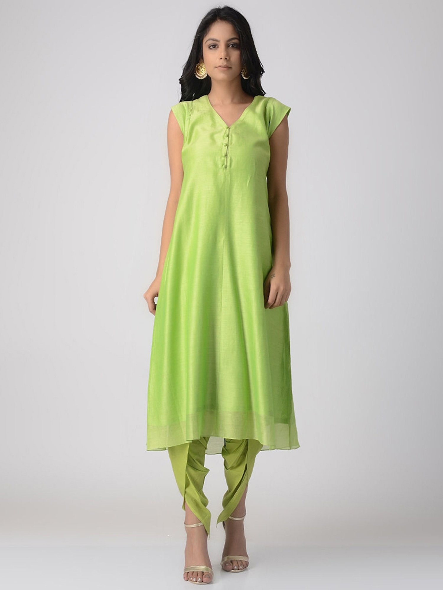 Smriti Gupta Kapaas Lime Green Kurta