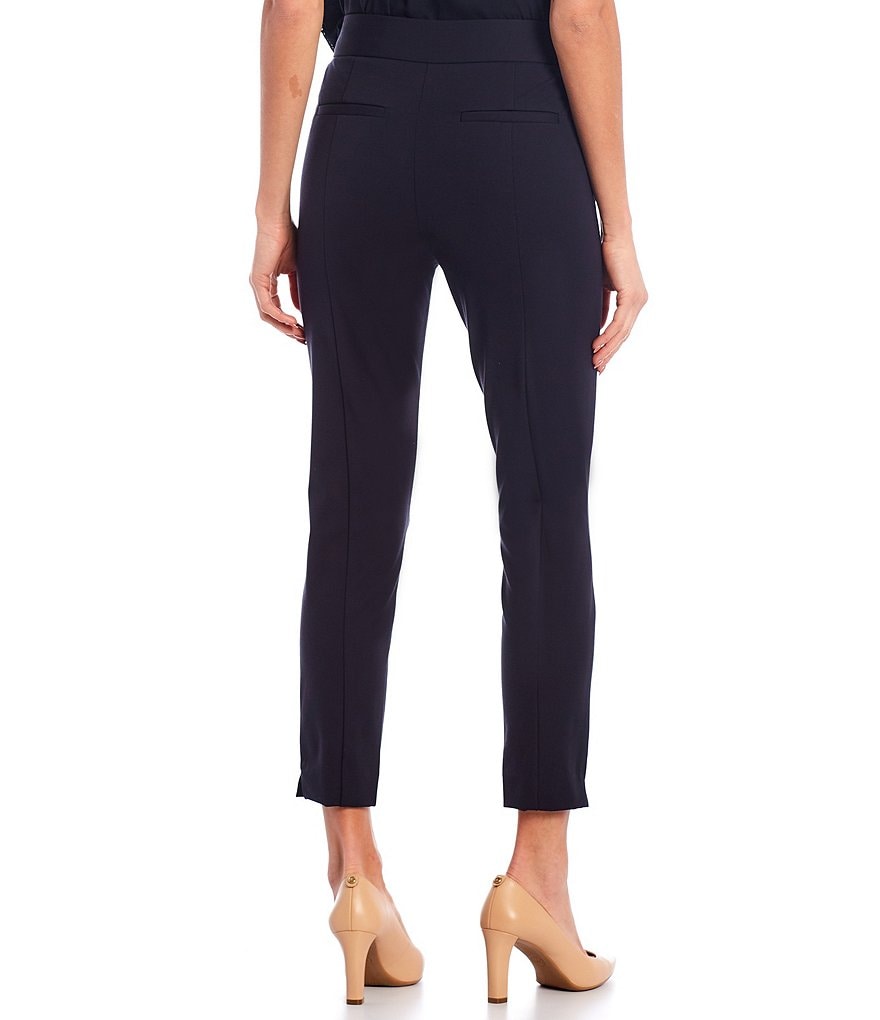 Eva Varro Solid Knit Jersey Banded Hem Pull-On Harem Pants