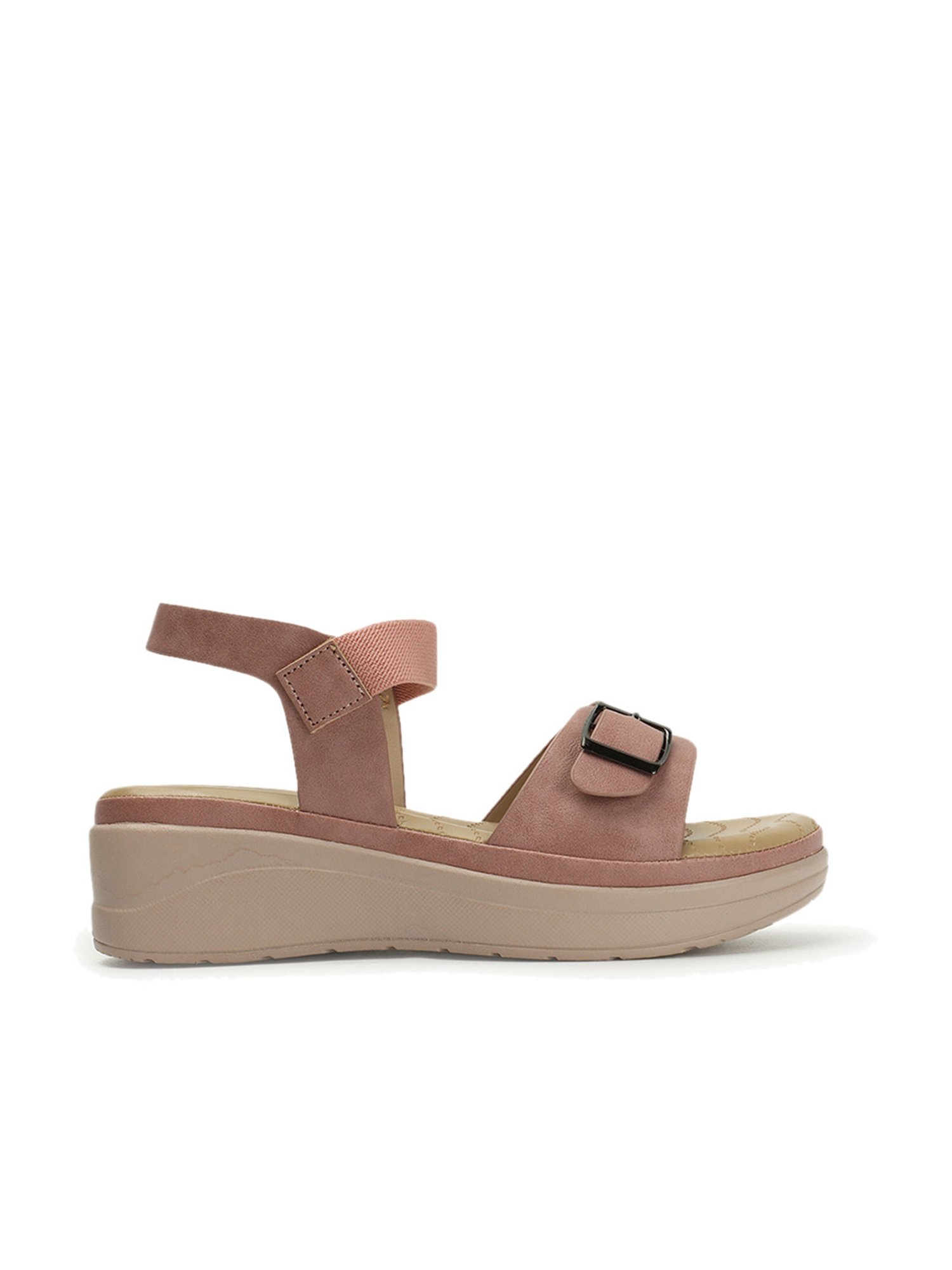 Iconics Women's Peach Ankle Strap Wedges