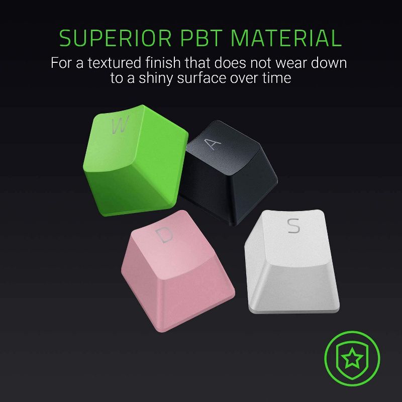 Razer PBT Keycap Upgrade Set -Backlight Compatible -Superior PBT Material- Green