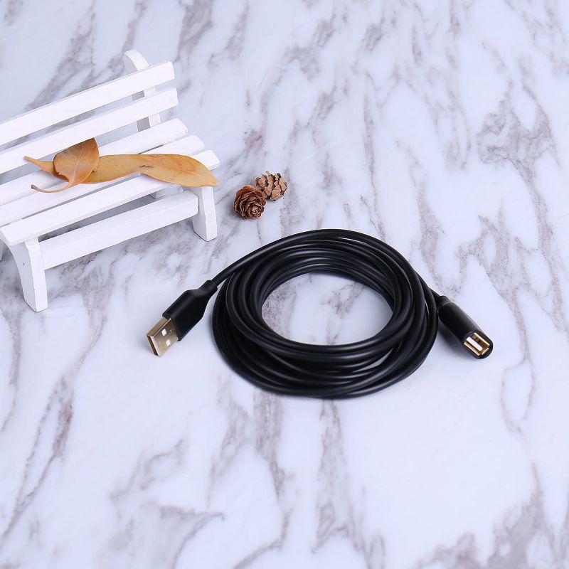 Besgoods Extra Long USB 2.0 10ft USB Extension Cable Extender Cord - Type A Male to A Female USB Extension Cord with Gold-Plated Connector for Keyboard Mouse USB Flash Drive - Black