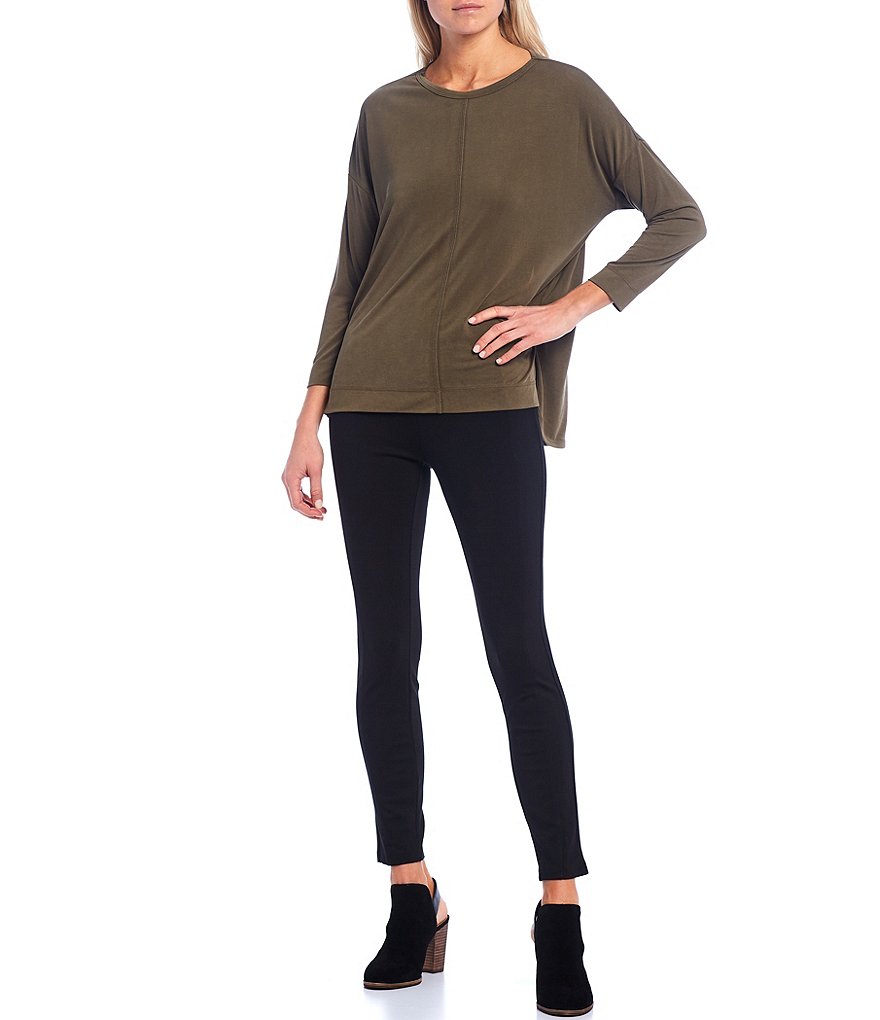 Gibson & Latimer High Rise Seamed Front Pull-On Ponte Leggings