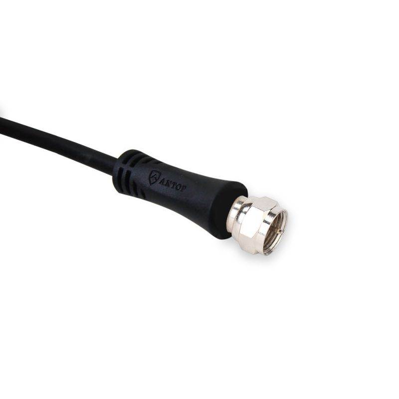 Antop Ring AT-210  Indoor TV Antenna - 35 Mile - Multi-directional Reception - Hairline Black - 6ft Cable -  4K UHD Ready