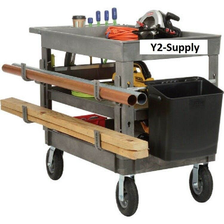 NEW! 3 Tray Shelf Service & Utility Cart, 44&rdquo; x 25-1/2&rdquo;, 8" Pneumatic whls!!