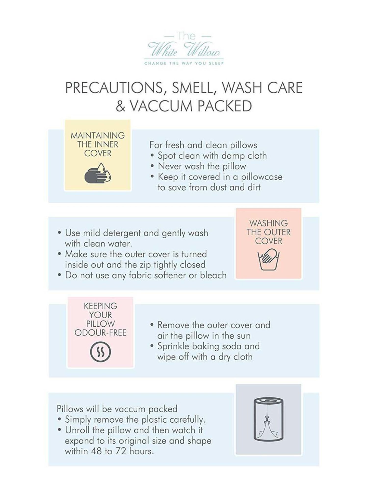 The White Willow White Cervical Contour Kids Pillow - Set of 1