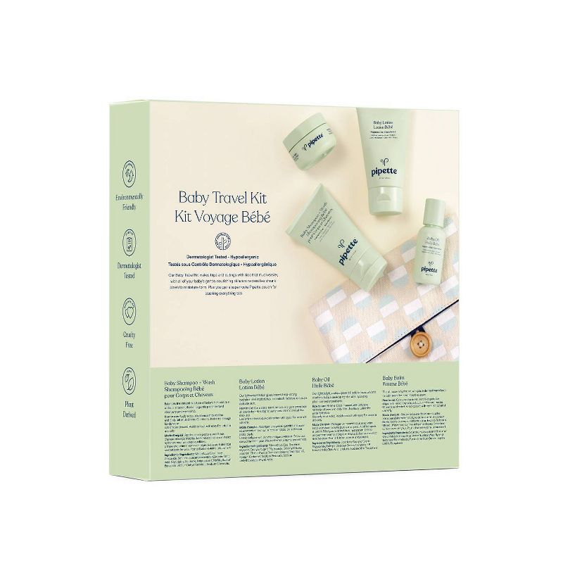 Pipette Baby Travel Bath And Body Gift Set - 5pc