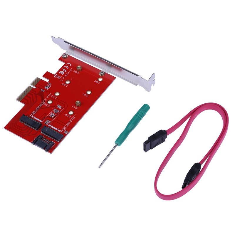 PCI-E PCI Express 4X 8X 16X to NGFF (M.2) SSD Hard Drive Extension Card Adapter Card Desktop PC Add On Cards with Screwdriver