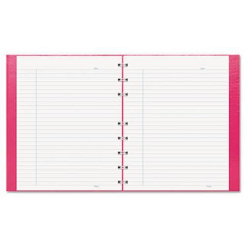 NotePro Notebook 7 1/4 x 9 1/4 White Paper Bright Pink Cover 75 Ruled Sheets