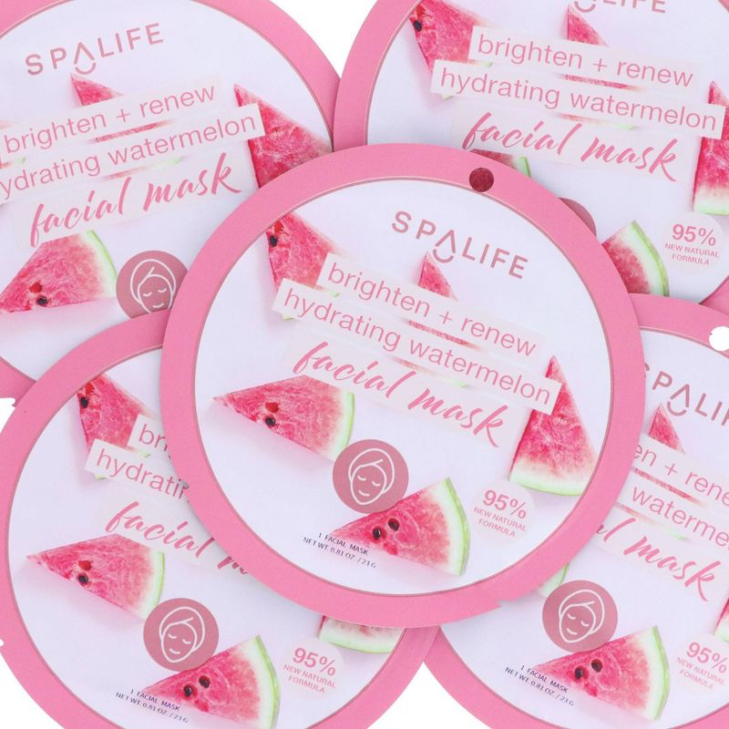 SpaLife Brighten and Renew Hydrating Watermelon Face Mask - 0.81oz