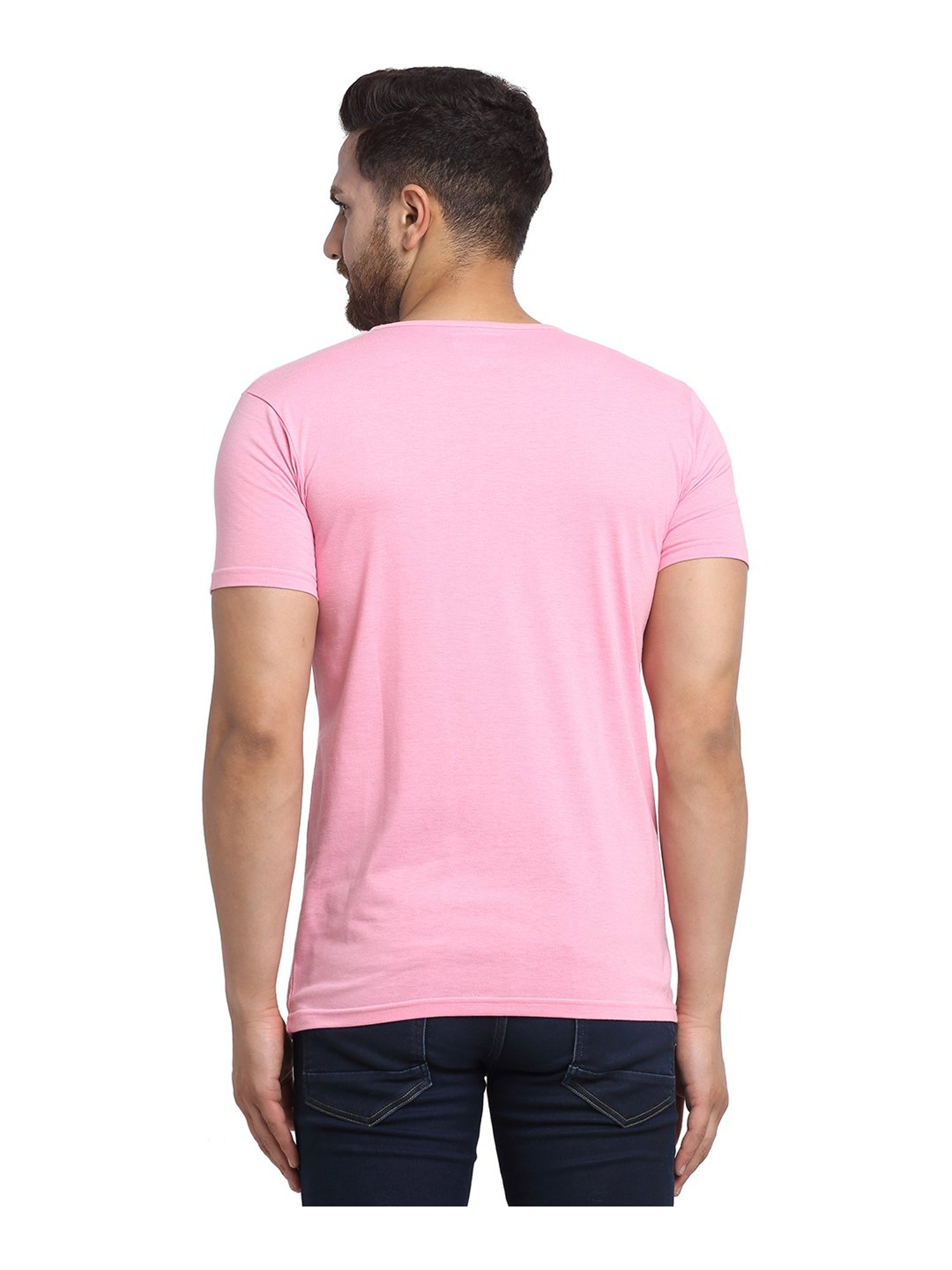 Vimal Jonney Pink & White Printed T-Shirt - Pack of 2