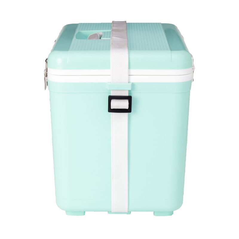 Engel 19 Quart 32 Can Leak Proof Odor Resistant Insulated Cooler Drybox with Integrated Shoulder Strap, Seafoam