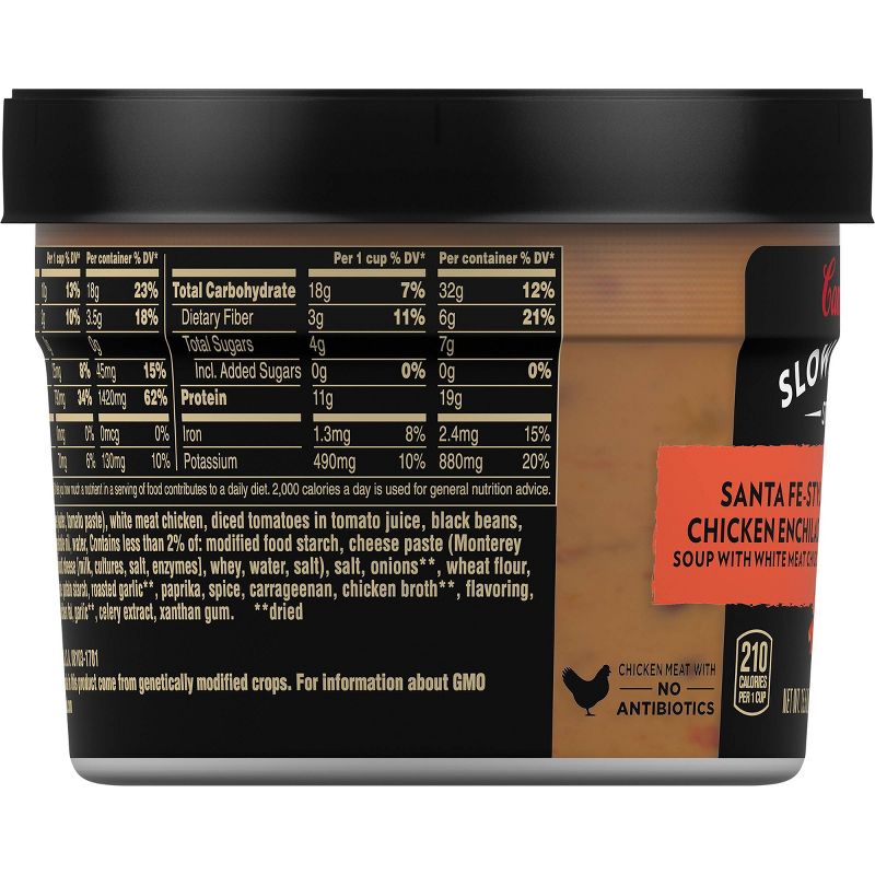 Campbell's Slow Kettle Style Santa Fe Style Chicken Enchilada Soup Microwaveable Bowl 15.5oz