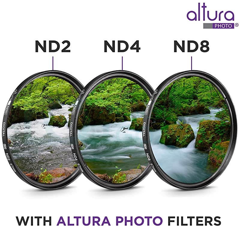 Complete Lens Filter Accessory Kit for Camera Lenses Includes Altura Photo UV CPL ND4 Filter Kit Macro Close Up Kit and Neutral Density Filter Set