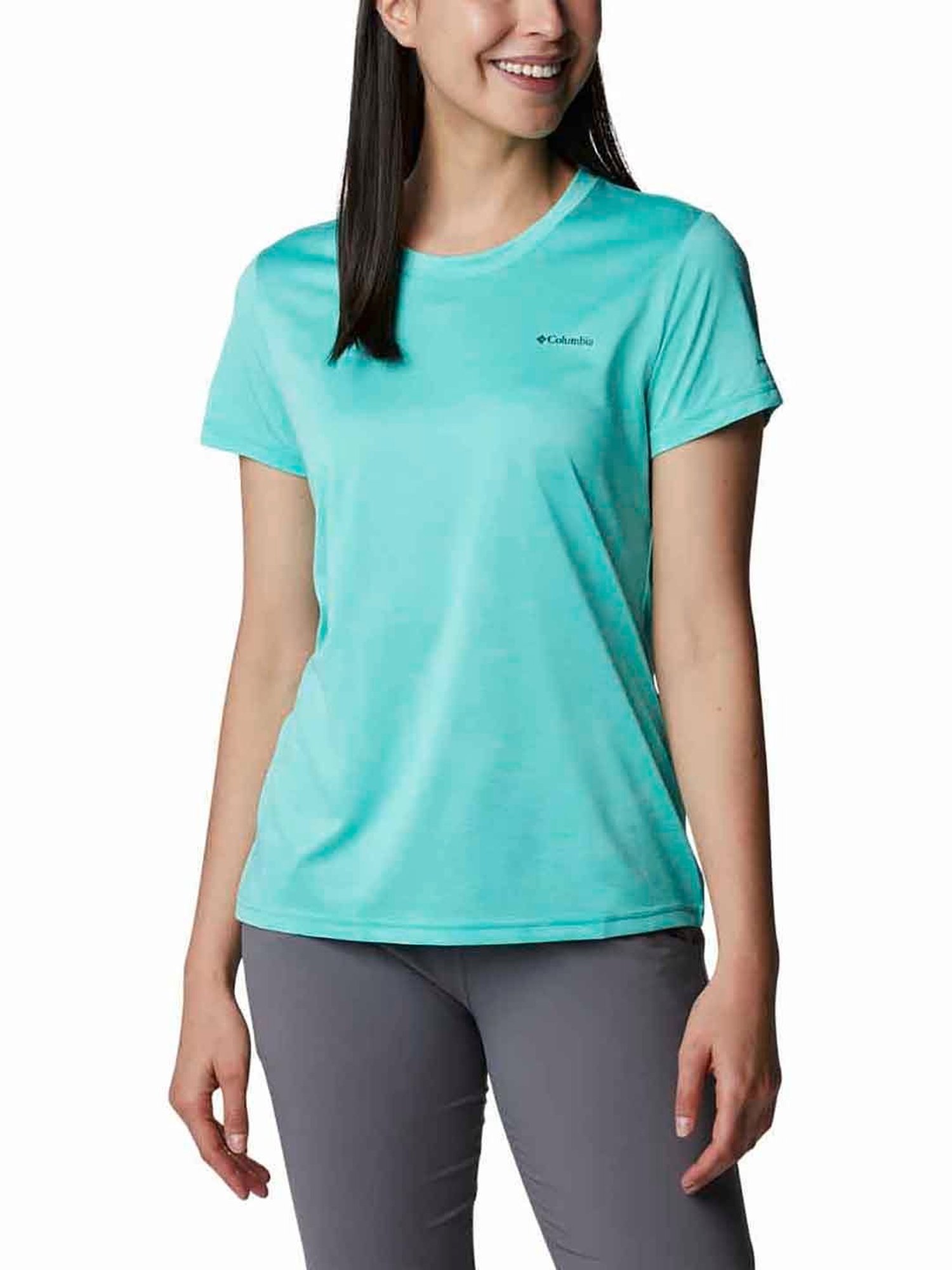 Columbia Turquoise Hike SS Crew T-Shirt