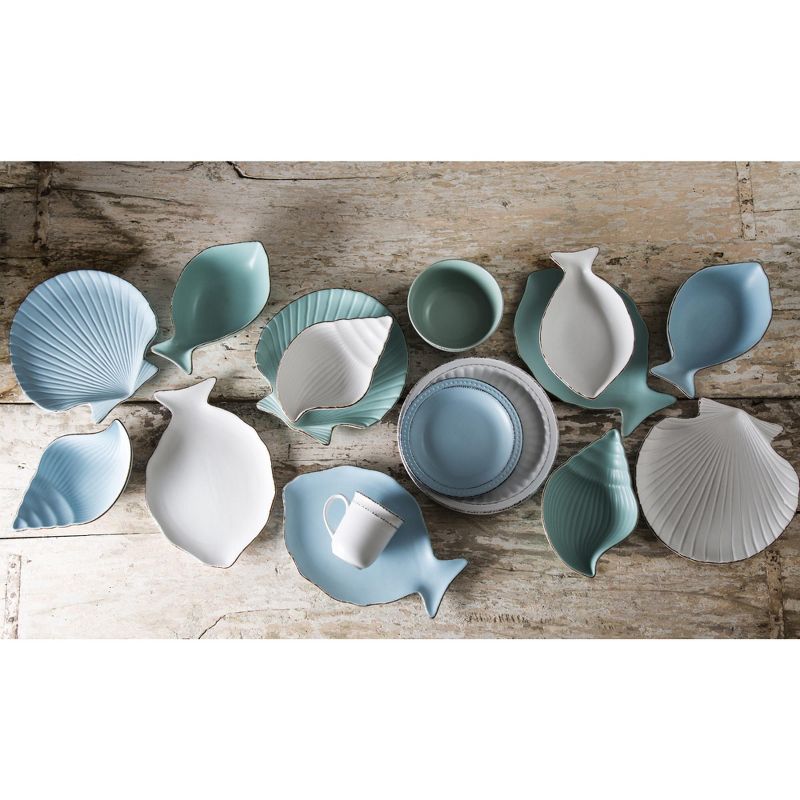 Gibson Elite 2 Piece Gracious Dining Ceramic Bowl Set With Acacia Wood Tray