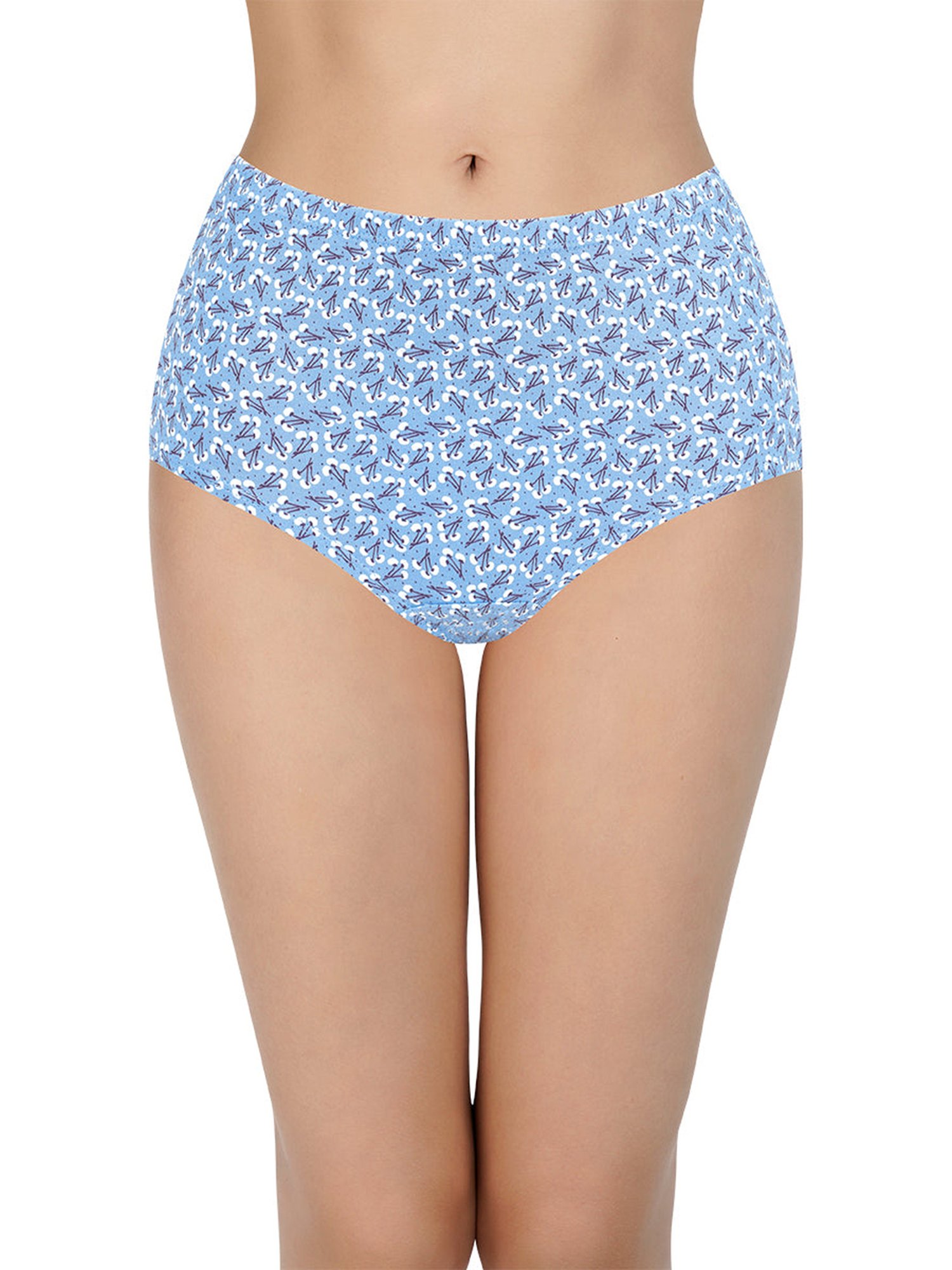Every De by Amante Blue Cotton Printed Panties - Pack Of 3