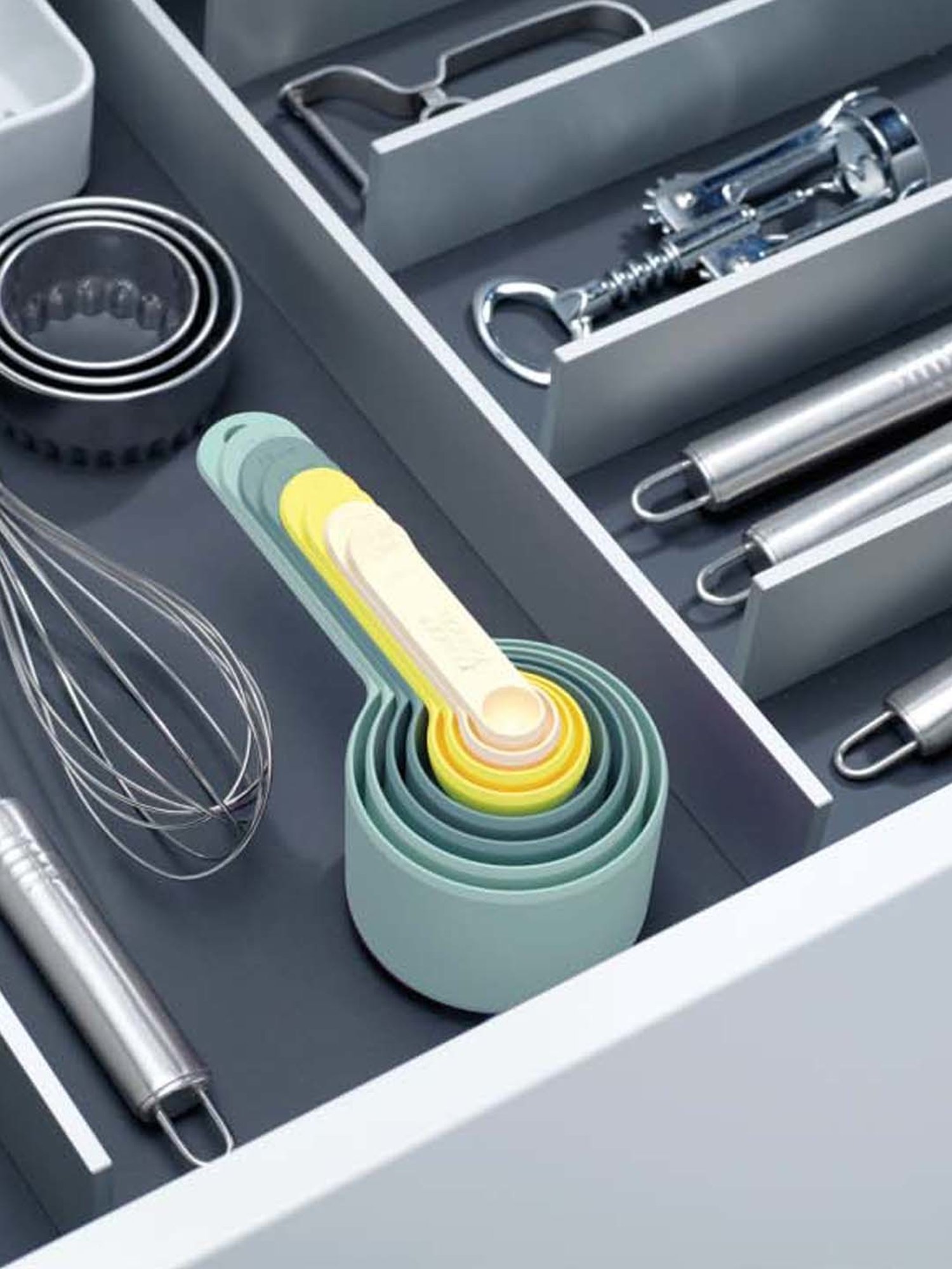 Joseph Joseph Teal Blue & Yellow Plastic Measuring Spoon - Set of 8