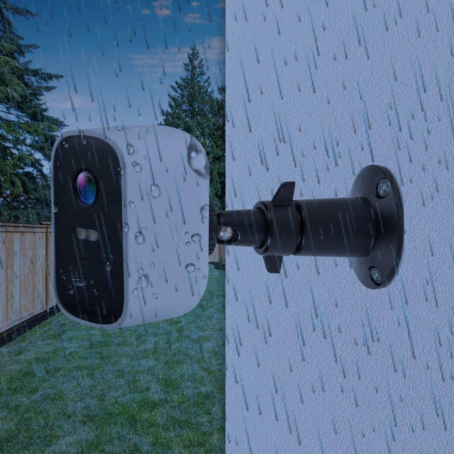 Wasserstein Silicone Skins for eufyCam 2C and 2C Pro - Camouflage and Accessorize Your Security Camera (2 Pack, Black) (NOT for eufyCam 2/2 Pro/E)