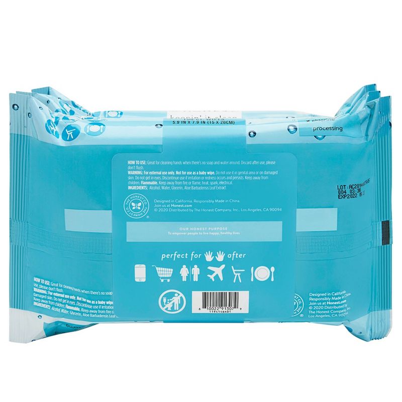 The Honest Company Alcohol Hand Sanitizing Wipes - 3pk/150ct