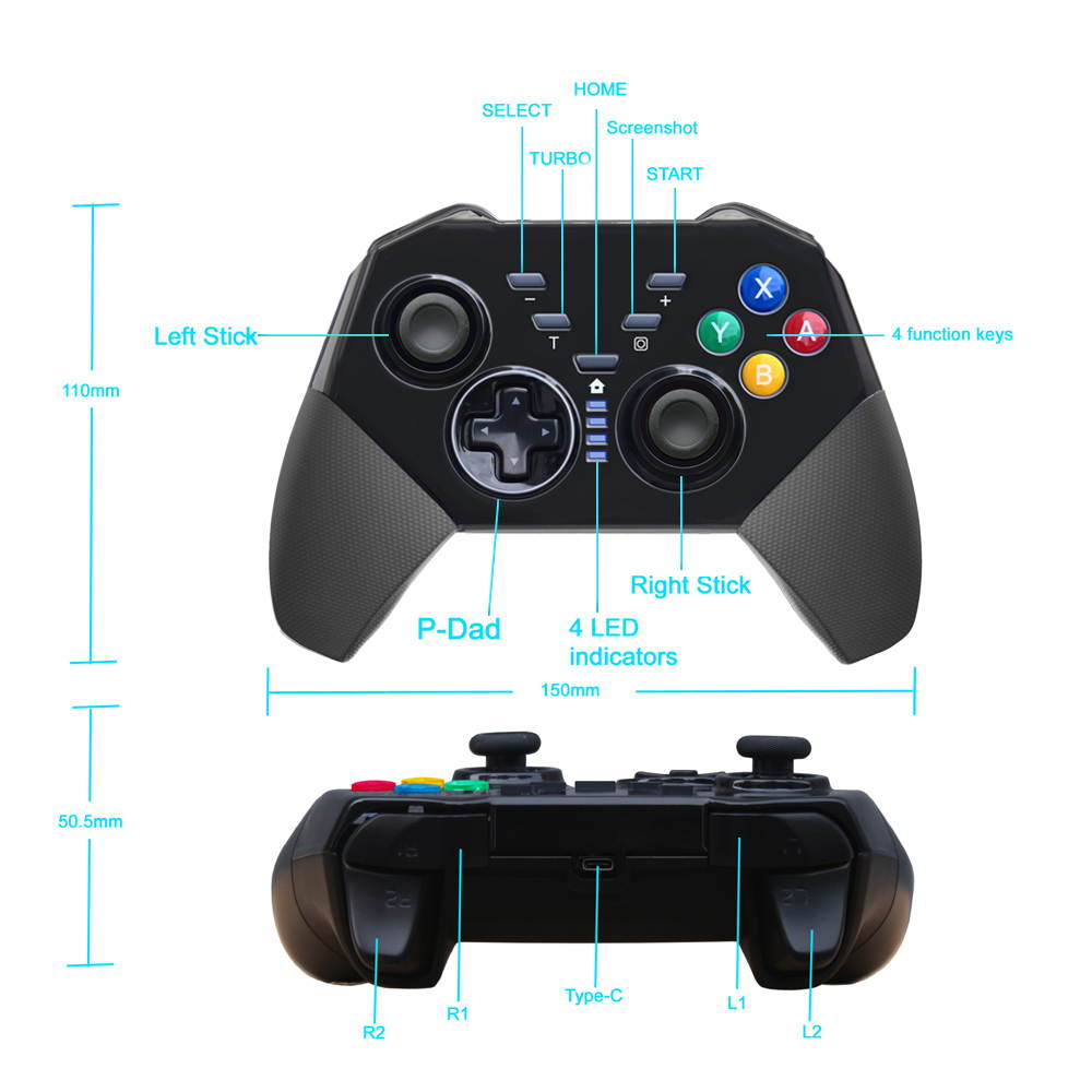 Wireless Switch Controller for Nintendo Switch, Bluetooth Remote Pro Controller Gamepad Joystick for Switch Pro Console, Supports Gyro Axis, Programmable and Dual Vibration (Non Official)