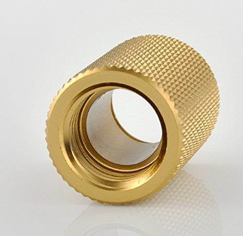 Bitspower G1/4" Female to Female Extender, 25mm, True Brass